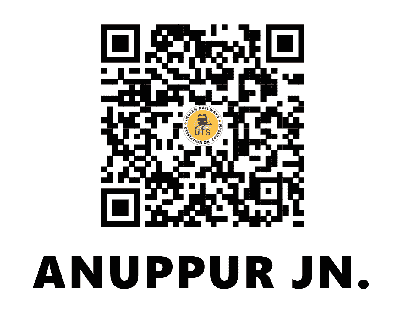 UTS QR Code for ANUPPUR JN. - APR - SB (MADHYA PRADESH)